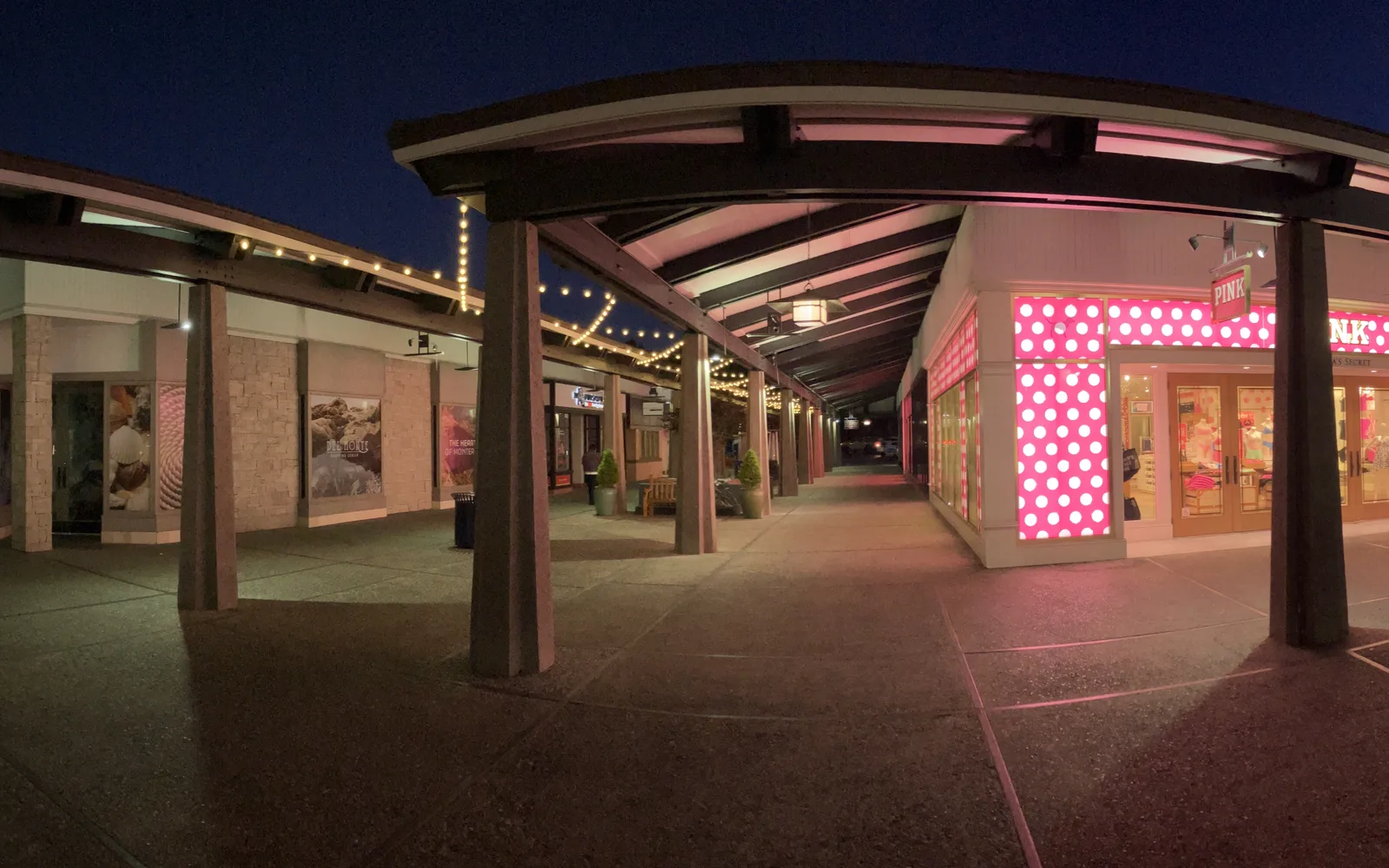 Del Monte Shopping Center in Monterey County, a commercial center with storefronts and parking areas